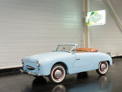 null 
Convertible PANHARD type X87, Dyna Junior 
dated 24/05/1956, 49904 km on the...