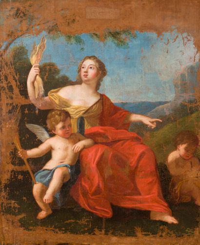 null French school around 1700, Surrounding Alexandre UBELESQUI

"Allegory of fire"

Canvas

73,5...