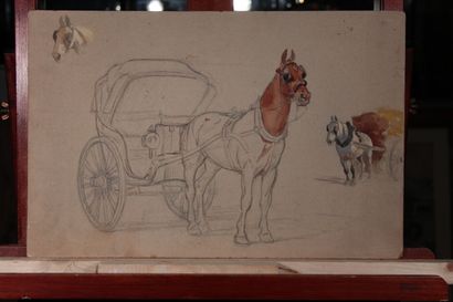 null Odette DURAND (1885-1972) known as DETT

"The cart".

Watercolor on cardboard...