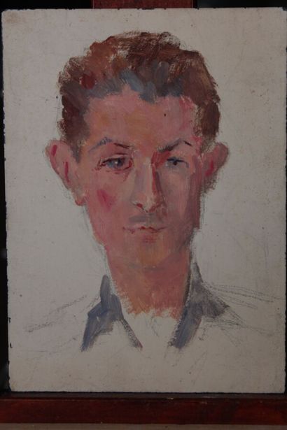 null Odette DURAND (1885-1972) known as DETT

"Portrait of André Rossignol du Bellay

Oil...