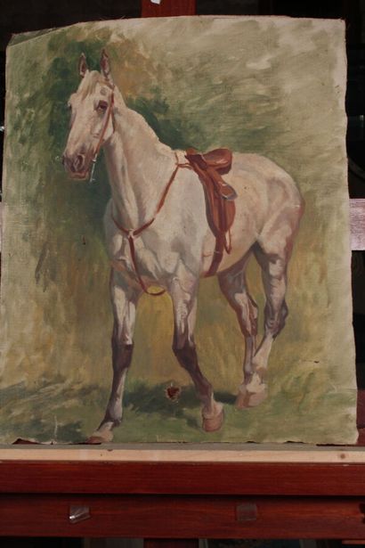 null Odette DURAND (1885-1972) dite DETT

"Portrait de cheval"

Huile sur toile

45,5...