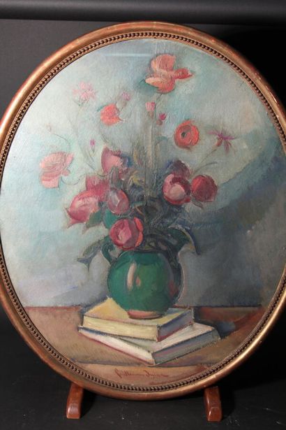 null Guillaume DULAC (1868/83-1929)

"Bouquet"

Huile sur carton en ovale signée...