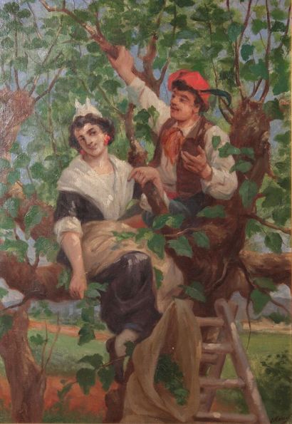 null Edouard-Antoine MARSAL (1845-1929)

"La cueillette"

Huile sur toile signée...