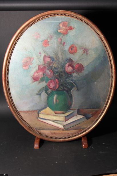 null Guillaume DULAC (1868/83-1929)

"Bouquet"

Huile sur carton en ovale signée...