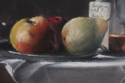 null MODERN SCHOOL

"Cognac and fruits", 1993

Pastel dated "1993".

31 x 38 cm