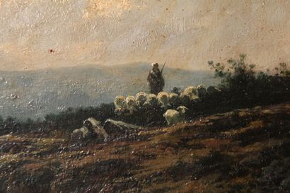 null Louis HUMBERT (1835-1910)

"Bergère et son troupeau"

Huile sur panneau signé...