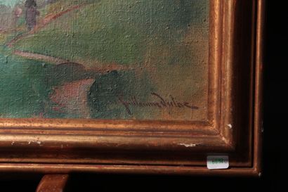 null Guillaume DULAC (1868/83-1929)

"Bord de rivière animée"

Huile sur toile signée...