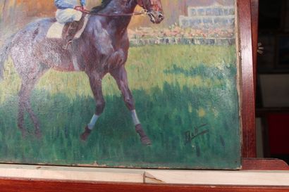 null Odette DURAND (1885-1972) known as DETT

"Horse race in Pau".

Oil on canvas...