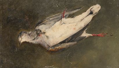 null D'AUBEPINE 

"Partridge, 1892"

Oil on panel, signed towards the left and dated...