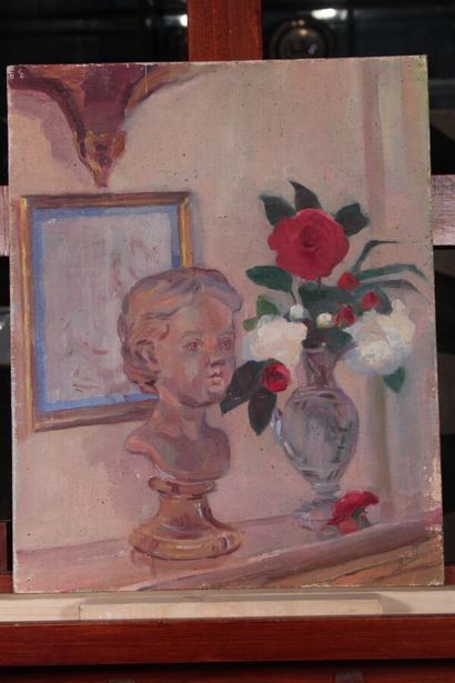 null Odette DURAND (1885-1972) known as DETT

"Portrait of a Bearnais

Oil on cardboard

45...