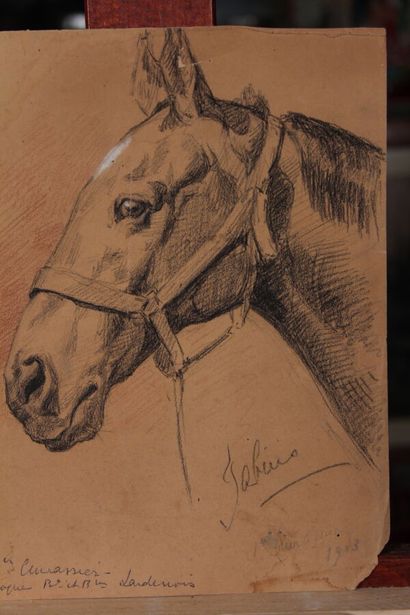 null Odette DURAND (1885-1972) known as DETT

"Studies of horses

Set of 6 watercolors...