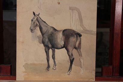 null Odette DURAND (1885-1972) known as DETT

"Studies of horses

Set of 6 watercolors...