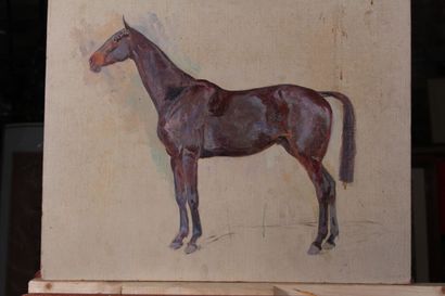 null Odette DURAND (1885-1972) known as DETT

"Portrait of a horse

Oil on canvas...