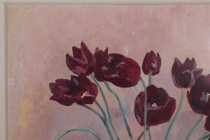 null Odette DURAND (1885-1972) known as DETT

"Bouquet of tulips

Gouache on paper

Dim....