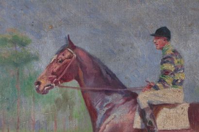 null Odette DURAND (1885-1972) known as DETT

"Portrait of a race horse

Oil on canvas...