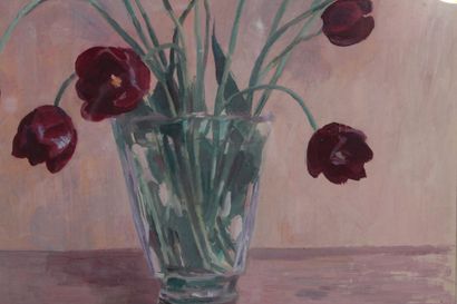 null Odette DURAND (1885-1972) known as DETT

"Bouquet of tulips

Gouache on paper

Dim....