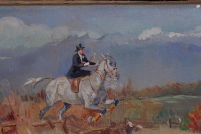 null Odette DURAND (1885-1972) known as DETT

"Hunting in the surroundings of Pau".

Oil...