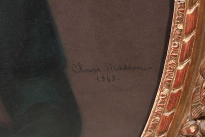 null Claire MASSON (XIXème)

"Jeune fille à la partition", 1848

Pastel en ovale...