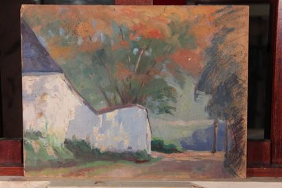 null Odette DURAND (1885-1972) known as DETT

"Study of landscape

Oil on canvas

24...