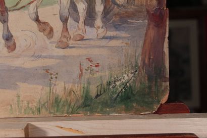 null Odette DURAND (1885-1972) known as DETT

"Studies of horses

Set of 7 watercolors

Between...