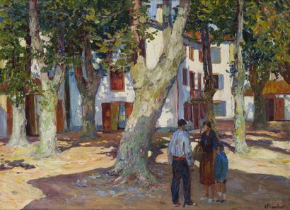 null Louis FLOUTIER (1882-1936)

Meeting on the square of the town hall in Ciboure

Oil...