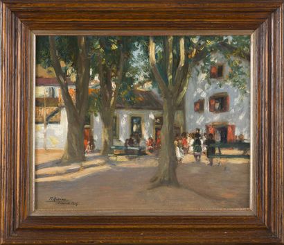 null Perico RIBÉRA (1867-1949)

Ciboure, Place de la Mairie

Oil on panel, signed,...