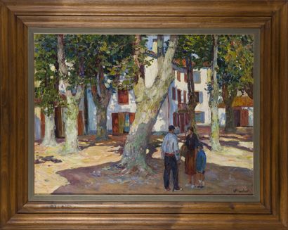 null Louis FLOUTIER (1882-1936)

Meeting on the square of the town hall in Ciboure

Oil...
