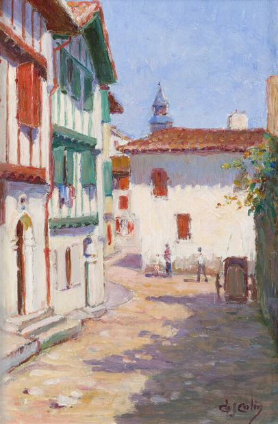 null Charles COLIN (1863-1950)

Ciboure, the street of the Staircase

Oil on panel,...