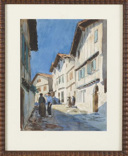 null Raoul SERRES (1811-1971)

Rue animée à Ciboure

Aquarelle, signée en bas à droite.

21,5...