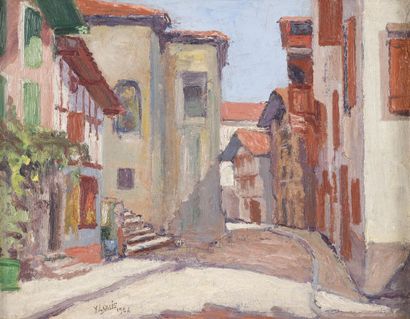 null Y. LOUIS

Ciboure, the Pocalette street

Oil on panel, signed lower left and...