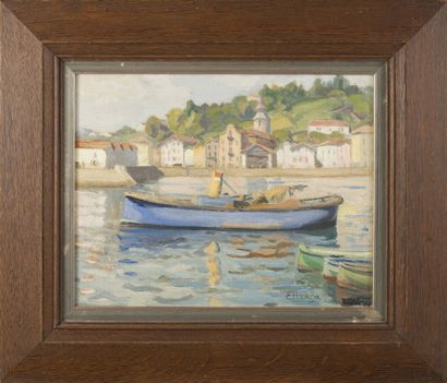 null Hélène ELIZAGA (1896-1981)

Boat in front of the Ravel quay

Oil on cardboard,...
