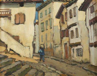 null Georges BELL (1878-1966)

The Pocalette street

Oil on cardboard, signed lower...