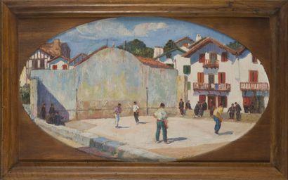 null Louis FLOUTIER (1882-1936)

Pelota game at the fronton of Ciboure

Oil on panel...