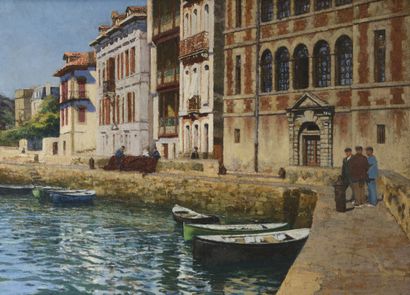 null Georges MASSON (1875-1949)

The quay in front of the house of the Infanta

Oil...