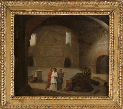 null Attributed to Nicolas Antoine Taunay (1755-1830)

Three figures in a vaulted...