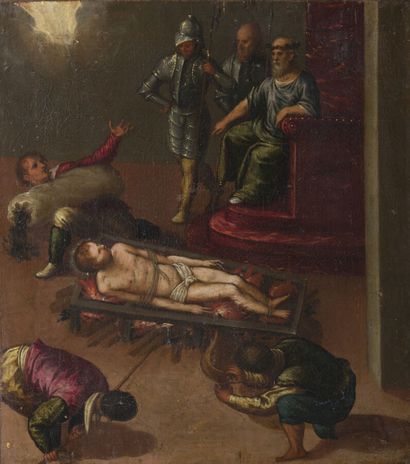 null Italian school around 1600

The Martyrdom of Saint Lawrence

Oil on canvas

37,5...