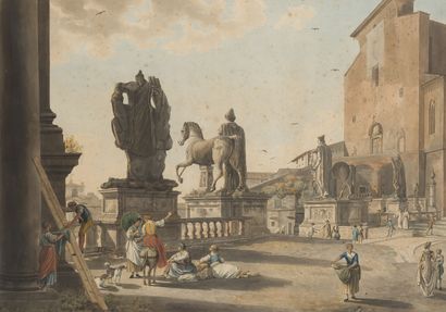 null Abraham-Louis DUCROS (1748-1810)

View of the Capitol in Rome

Watercolor on...