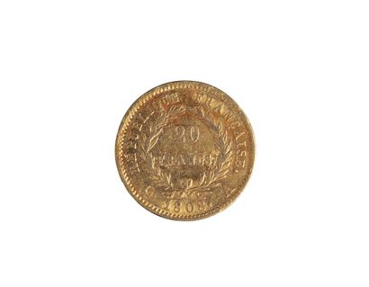 null 1er Empire. 20 Francs 1808 A. Paris. TTB



Non reproduit au catalogue