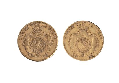 null Belgique : 2 pièces de 20 Francs 1868 et 1870. TB+ et TTB



Non reproduit au...