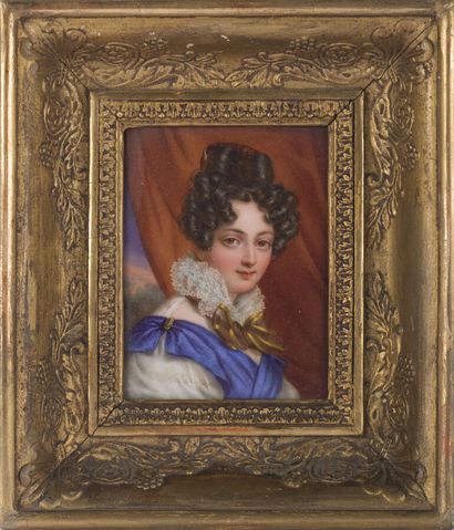 null Marie-Victoire JAQUOTOT (Paris, 1772-Toulouse, 1855)

Portrait de femme au col...