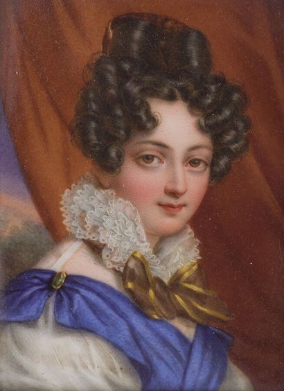 null Marie-Victoire JAQUOTOT (Paris, 1772-Toulouse, 1855)

Portrait de femme au col...