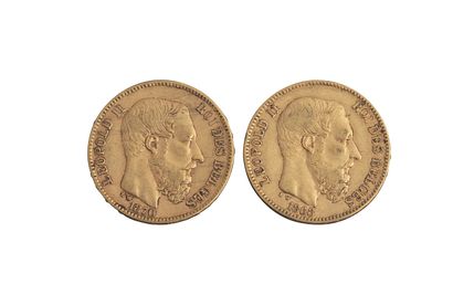 null Belgique : 2 pièces de 20 Francs 1868 et 1870. TB+ et TTB



Non reproduit au...