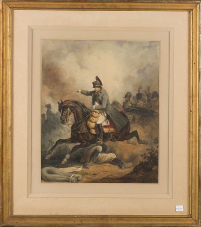 null Hippolyte BELLANGE (1800-1866)

Napoleon on horseback

Watercolor gouache on...