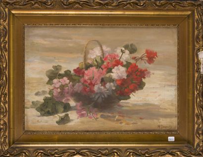 null Marguerite JACQUELIN (1850-1941)

Corbeille fleurie

Huile sur toile signée...