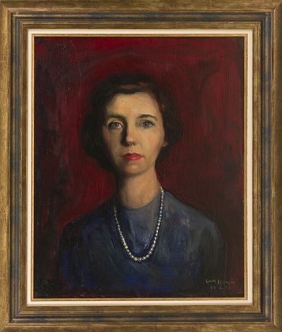 null Antonio URIA MANZON (1929-1996)

Portrait de femme au collier de perles, 1957

Huile...
