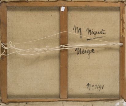 null Marcel NIQUET (1889-1960)

Neige

Huile sur toile, signée en bas à droite, contresignée...
