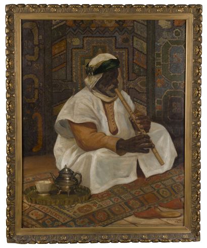 null Charles CLUYTMANS (XIX/XXe)

Le joueur de flûte oriental, 1916

Huile sur toile,...