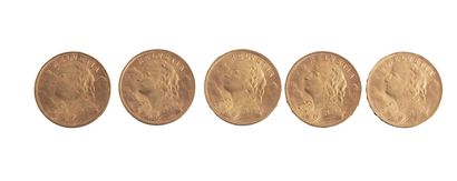 null Suisse : 5 pièces de 20 Francs 1930, 1935, 1947 (3 ex.). SUP à SPL



Non reproduit...