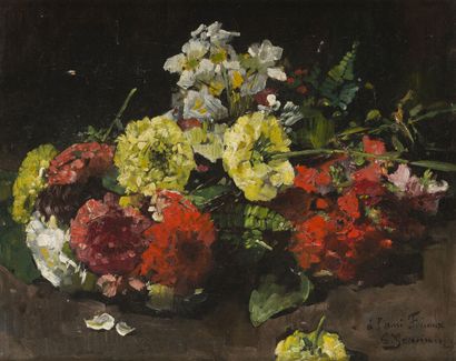 null Georges JEANNIN (1841-1925)

Bouquet de fleurs

Huile sur toile dédicacée et...