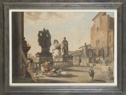 null Abraham-Louis DUCROS (1748-1810)

View of the Capitol in Rome

Watercolor on...